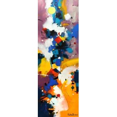 Zohaib Rind, 12 x 36 Inch, Acrylic on Canvas, Abstract Painting, AC-ZR-165